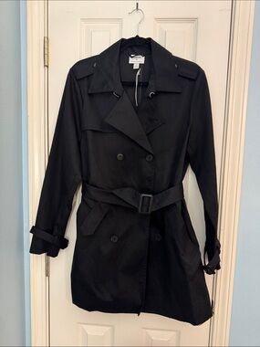 Phillips Lim for Target Black Double-Breasted Trench Coat with Belt